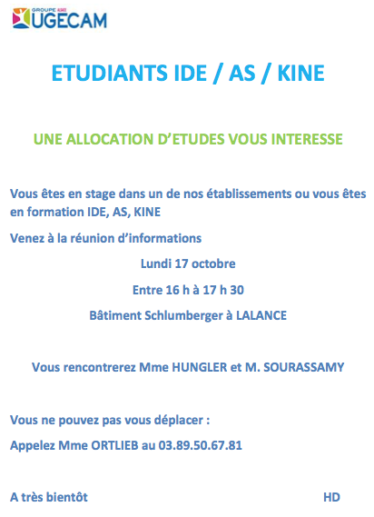 UGECAM allocation detudes