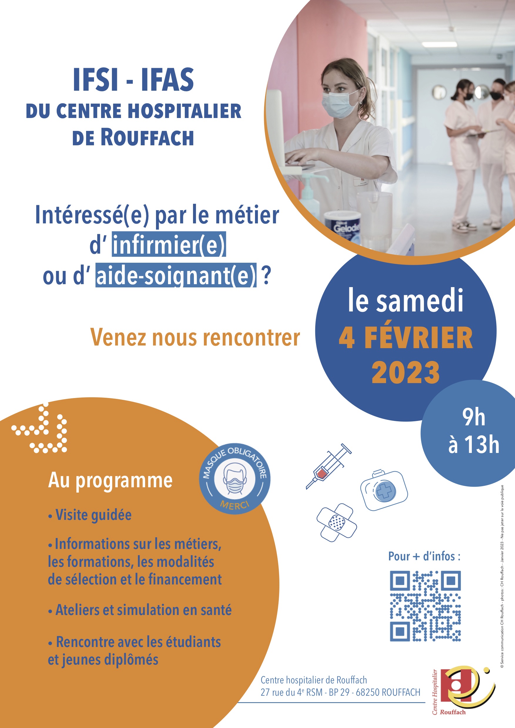 affiche JPO IFSI IFAS 2023